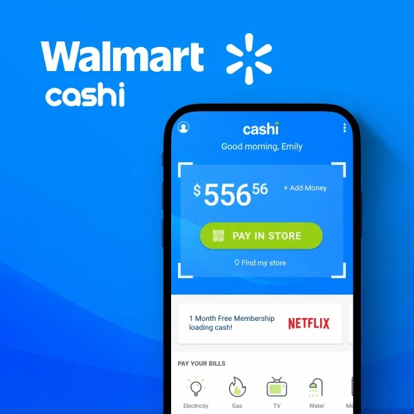 Walmart Cashi: mobile fintech wallet and bill payments app design