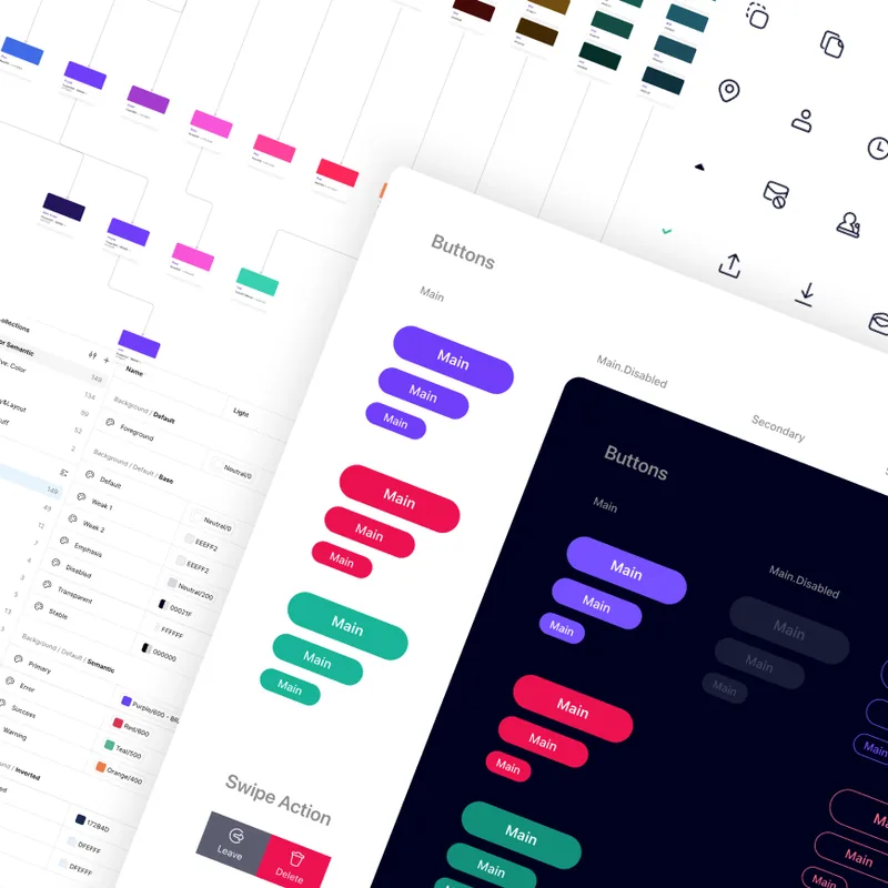 Design systems and component library: product design work