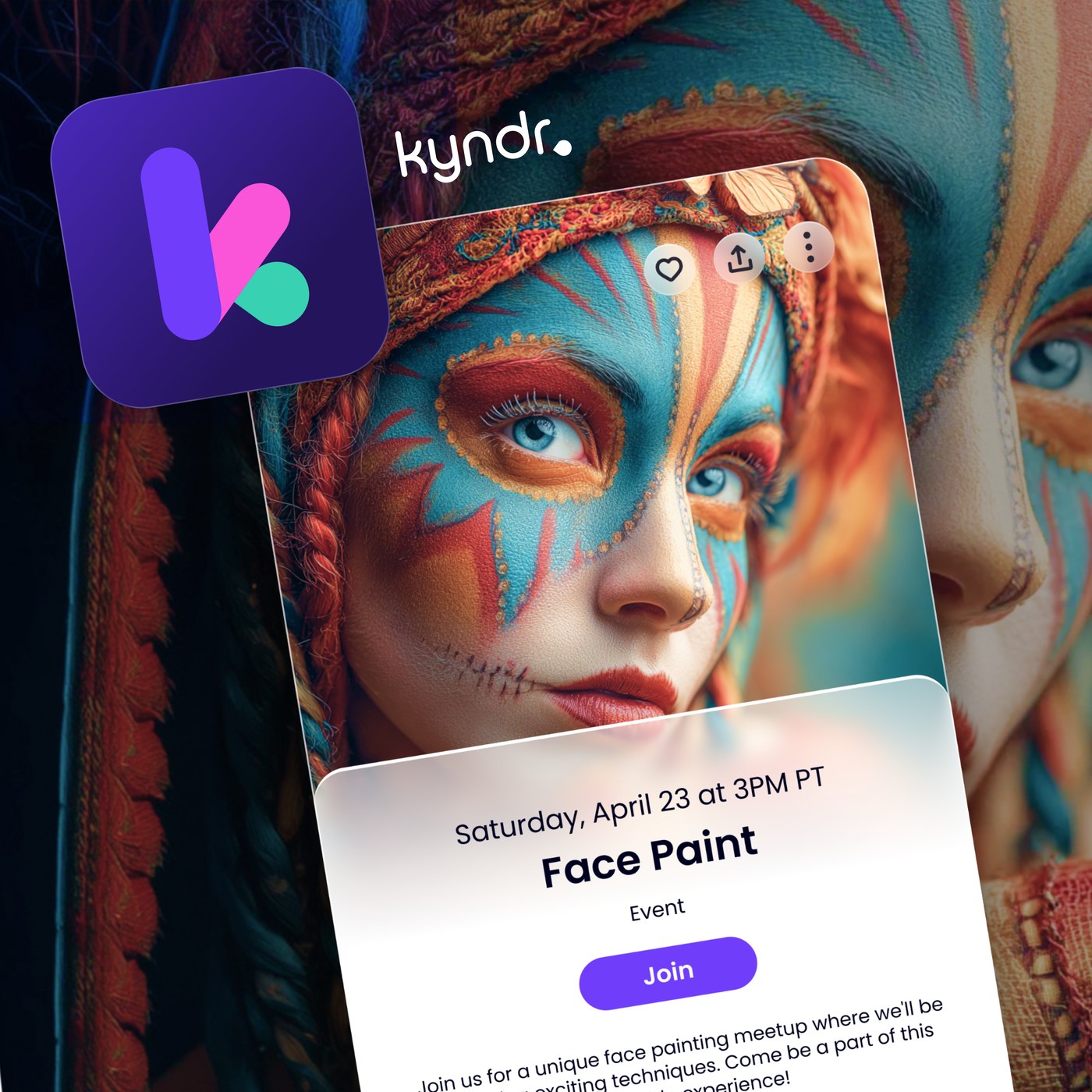 Kyndr — social events mobile app UI design