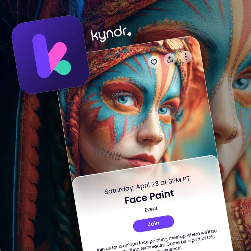 Kyndr: social events mobile app UI design