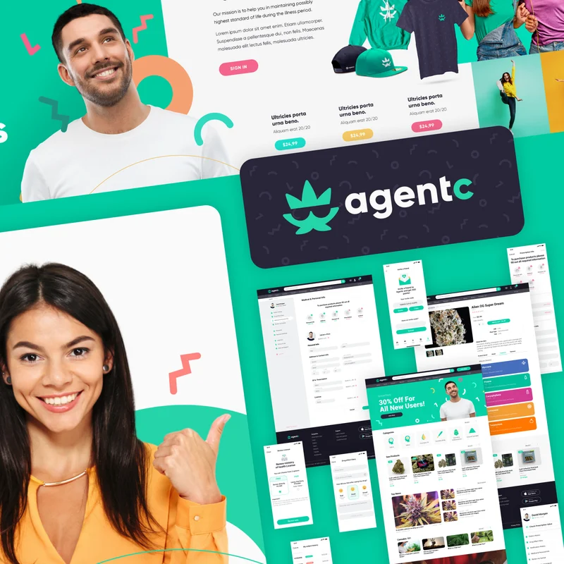 AgentC: online medical cannabis marketplace product design and branding